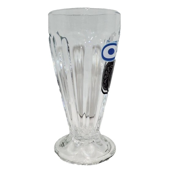 Oreo Cookie Ice Cream Milkshake Glass 7" Tall – Dessert Drinkware Retro - Picture 2 of 8